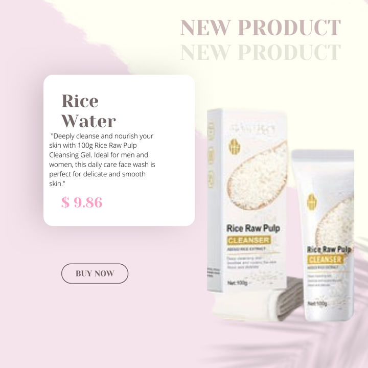 "100g Rice Raw Pulp Cleansing Gel | Gentle Face Wash for Men & Women"