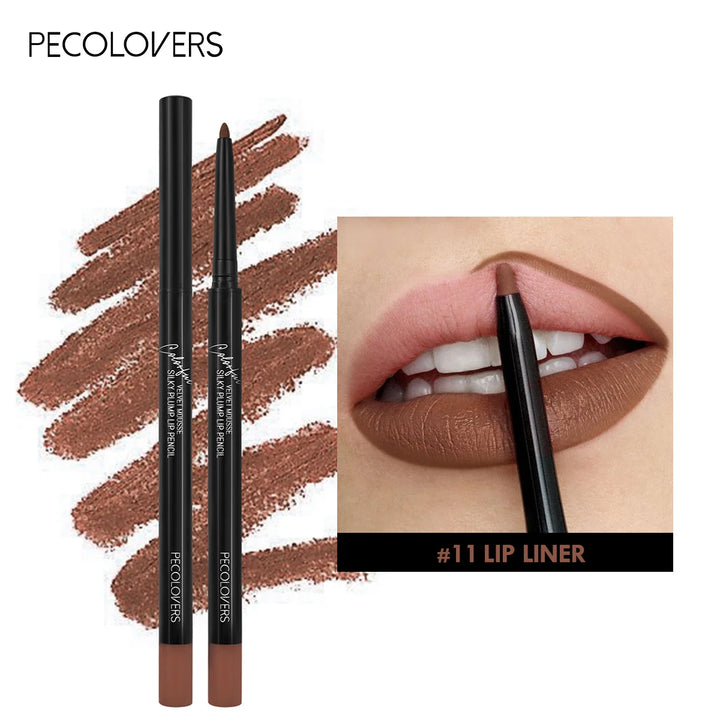 Waterproof Matte Lipliner Pencil Red Contour Tint Lipstick Long Lasting Non-stick Cup Moisturising Lips Makeup