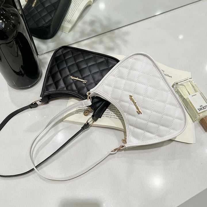 "Embroidered Quilted Armpit Shoulder Bag | Small Fragrant Style"