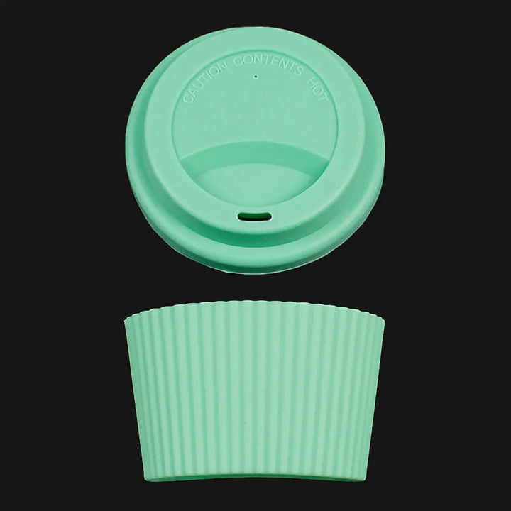 Silicone World 2PCS/Set Silicone Coffee Cup Cover Heat Insulation Anti Slip Cup Sleeve Mug Glass Cup Cover Anti-Dust Cup Lids - Total Trends Fusion