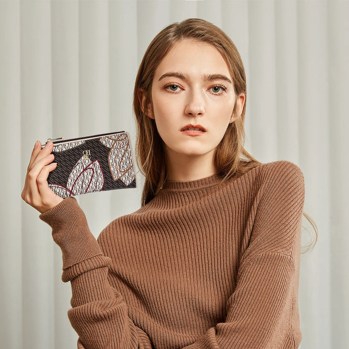 CHCH Women's Wallet Fashion Letter Cartoon Pattern Classic Retro Long Storage Wallet PVC Material - Total Trends Fusion