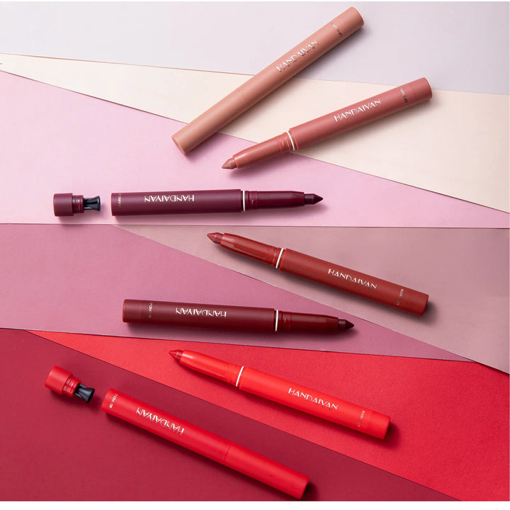 12 Colors Lip Liner Matte Waterproof Velvet Nude Lipstick Pencil Sexy Red Brown Pigments Makeup Long Lasting