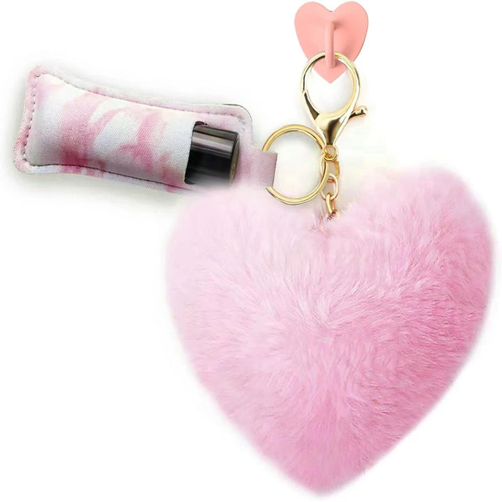 Accessories Set for Stanley 40oz & 30oz Tumbler Including Silicone Boot Straw Cover Cap Heart Hook Lipstick Bag and Heart Pompom - Total Trends Fusion