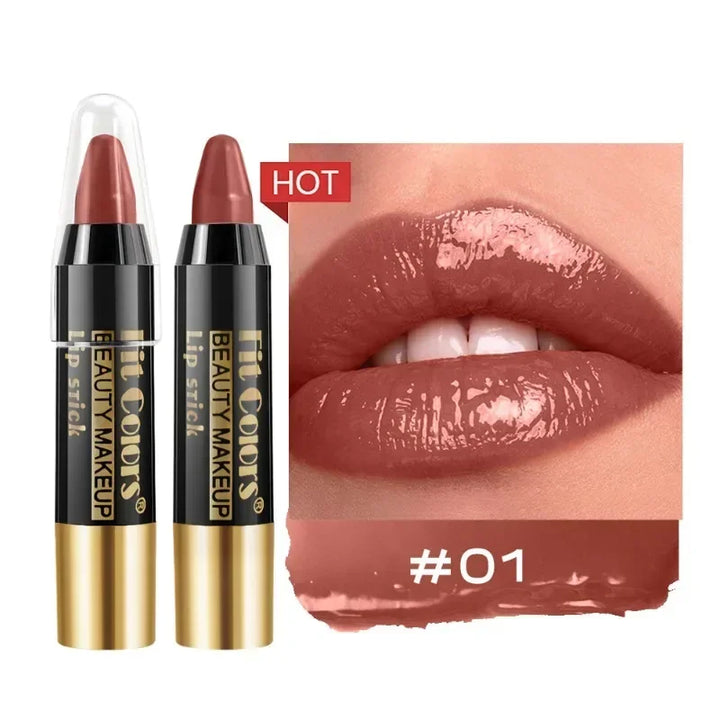 "Easy Coloring Gloss Lipstick | High-Pigment, Waterproof & Moisturizing"