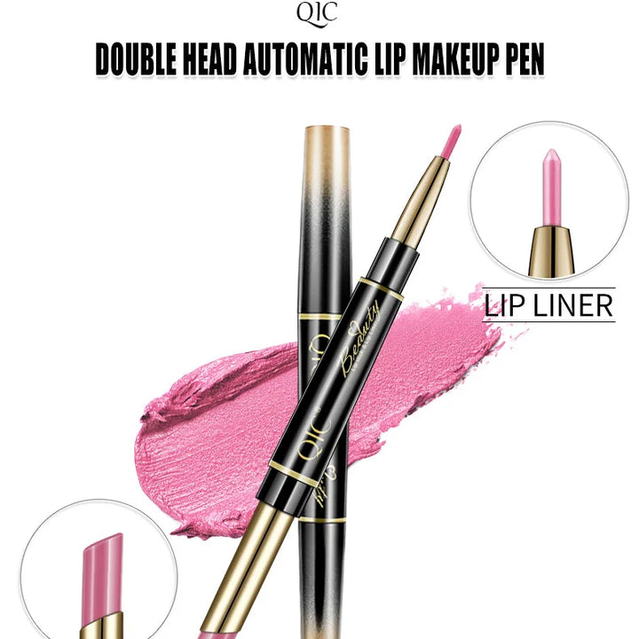 2 IN 1 Lip Liner Waterproof Matte Lipstick Pencil Sexy Red Long Lasting Lipliner Makeup Cosmetics