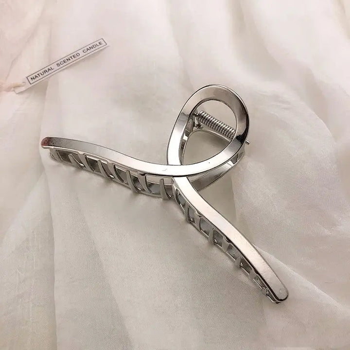 GoldHollow Geometric Hair Clips Metal Hair Claw Cross Hairclip Headband Hairpin Sliver Hair Crab Women Fashion Hair - Total Trends Fusion