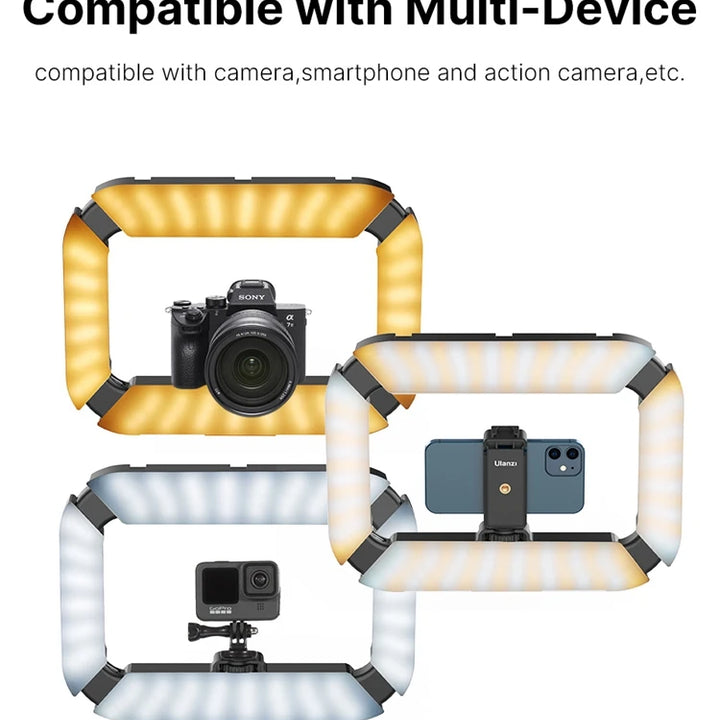 Ulanzi U200 U-200 Smartphone Video Rig  LED Video Light 2 in 1 Ring Light Cold Shoe for Microphone Tiktok Youtube Live Rig Light