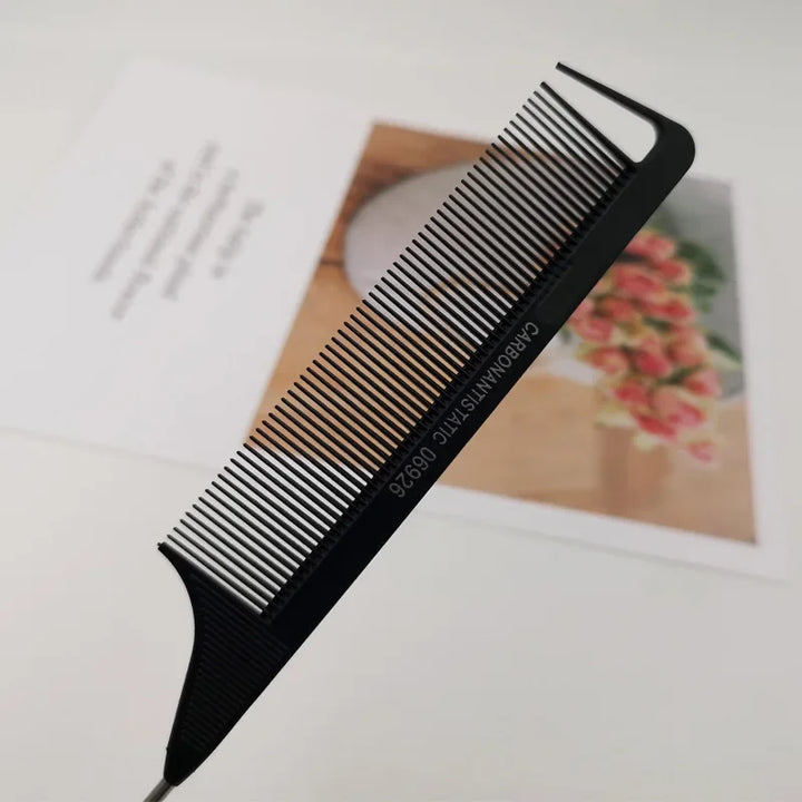 Professional Hair Tail Combs Stainless Steel Salon Cut Styling Comb Spiked Hair Care Styling Tools Barber Accessories Fine Teeth - Total Trends Fusion