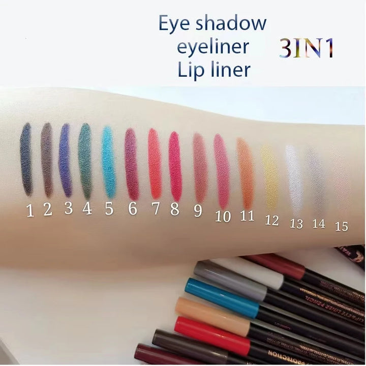 Long Lasting Eyeliner Pencil Colourful Pigment Waterproof Blue Black White Color Gel Eye Liner Pen Makeup Eye Beauty Cosmetics - Total Trends Fusion