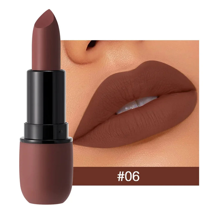 "6-Color Matte Lipstick Set | Waterproof, Long-Lasting & Non-Stick"