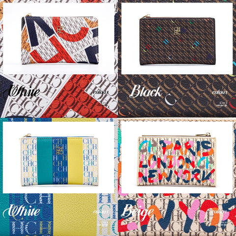 CHCH Women's Wallet Fashion Letter Cartoon Pattern Classic Retro Long Storage Wallet PVC Material - Total Trends Fusion