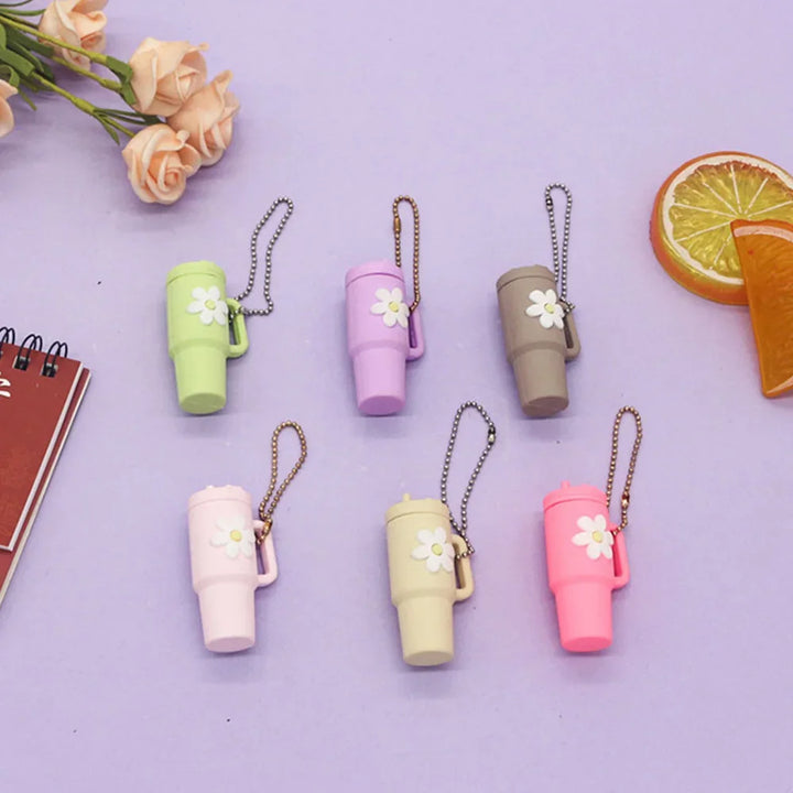 4pcs Silicone Tumbler Keychain for Stanley Cup Tumbler Accessories  Perfect fit for Most Brand Newest Model