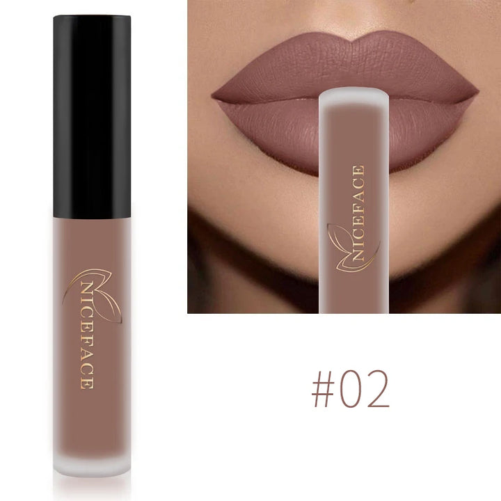 Waterproof Matte Lipgloss Lasting Nude Liquid Lipstick Cosmetic Women Lip Tint Makeup Lip Stain