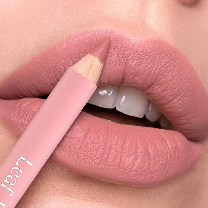 Waterproof Lasting Wooden Matte Lip Liner Pencil Natural Lips Makeup Nude Pink Lip Liner Outline The Lips Contour Makeup 12color