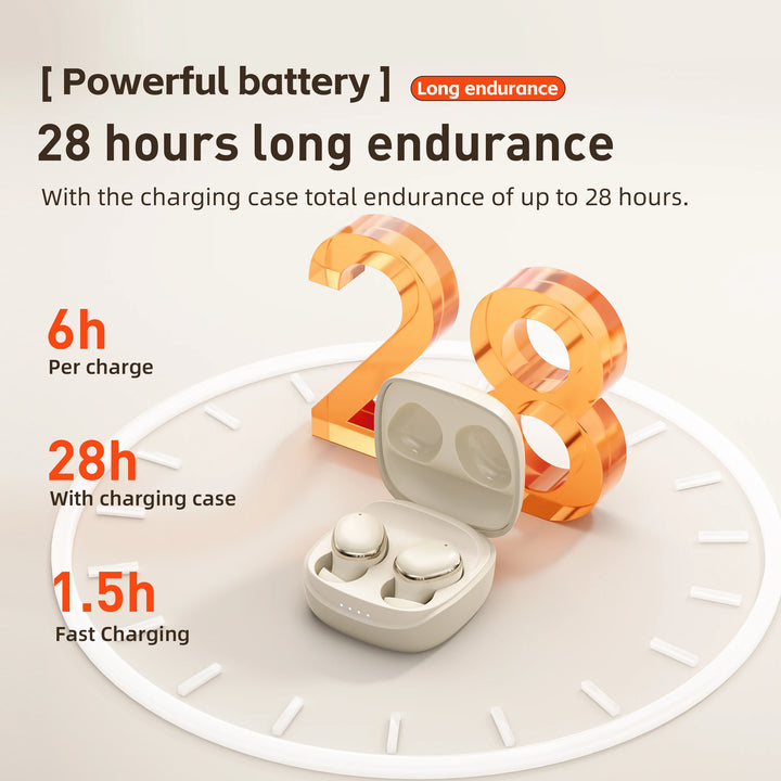 Wireless Bluetooth Headphones, QERE E30, TWS Bluetooth 5.3,HD Microphone,HIFI Earphones,13mm Driver,60ms Low Latency, New - Total Trends Fusion