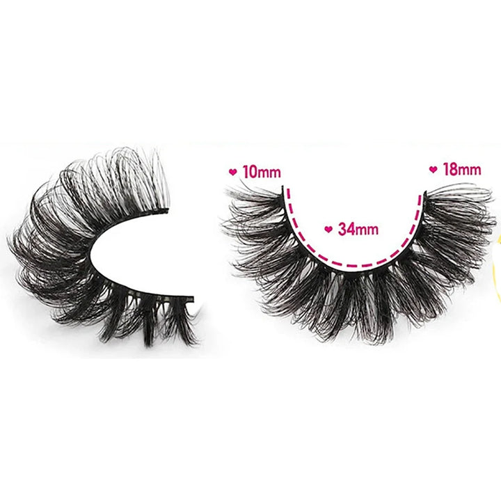 7 Pairs Russian Strip Eyelashes Thick Slender Fluffy False Eyelashes Daily Thick Eye End Lengthening Messy Lashes
