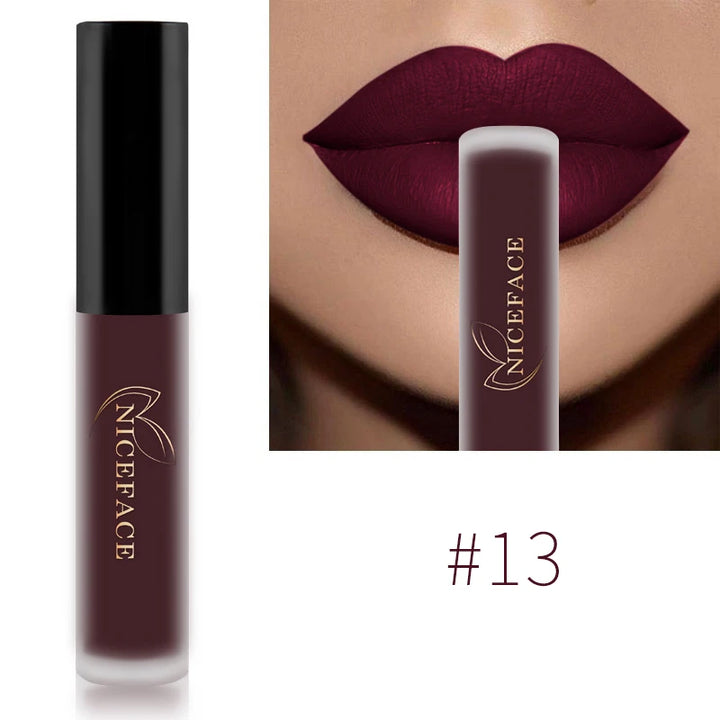 Waterproof Matte Lipgloss Lasting Nude Liquid Lipstick Cosmetic Women Lip Tint Makeup Lip Stain