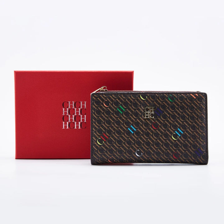 CHCH Women's Wallet Fashion Letter Cartoon Pattern Classic Retro Long Storage Wallet PVC Material - Total Trends Fusion