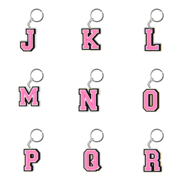 1pcs Cute Cartoon Pink Keychains Boys Girls A-Z Keyrings Kids Alphabet Key Chains Letter Key Rings For Birthday Gifts - Total Trends Fusion