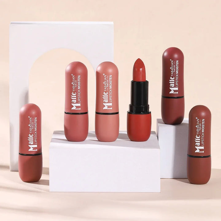 "6-Color Matte Lipstick Set | Waterproof, Long-Lasting & Non-Stick"