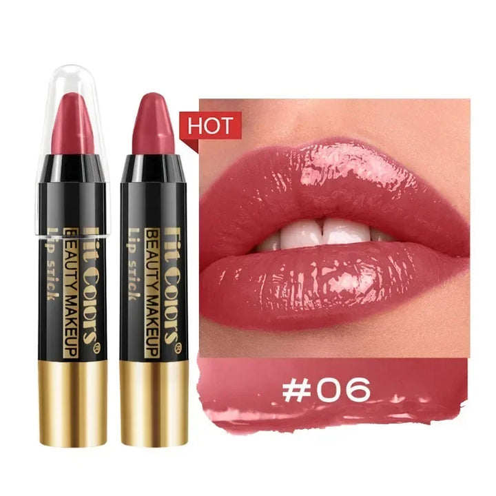 "Easy Coloring Gloss Lipstick | High-Pigment, Waterproof & Moisturizing"