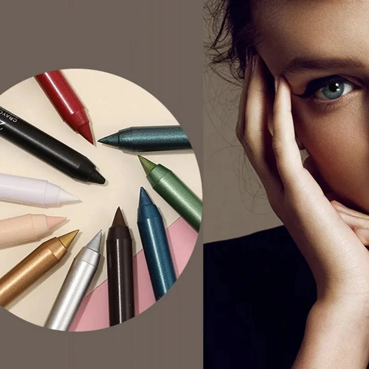 Long Lasting Eyeliner Pencil Colourful Pigment Waterproof Blue Black White Color Gel Eye Liner Pen Makeup Eye Beauty Cosmetics - Total Trends Fusion