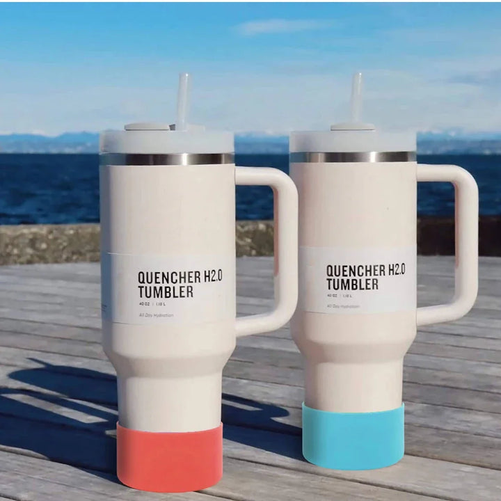 7.5cm Silicone Boot Bottom Sleeve Cover for Stanley 40oz Tumbler Quencher Adventure and Ice Flow Flip 30 Oz 20 Oz Water Bottle - Total Trends Fusion