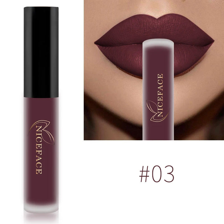 Waterproof Matte Lipgloss Lasting Nude Liquid Lipstick Cosmetic Women Lip Tint Makeup Lip Stain