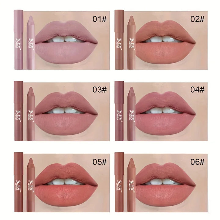 "1PC 12-Color Velvet Matte Lipstick Set | Waterproof & Long-Lasting"