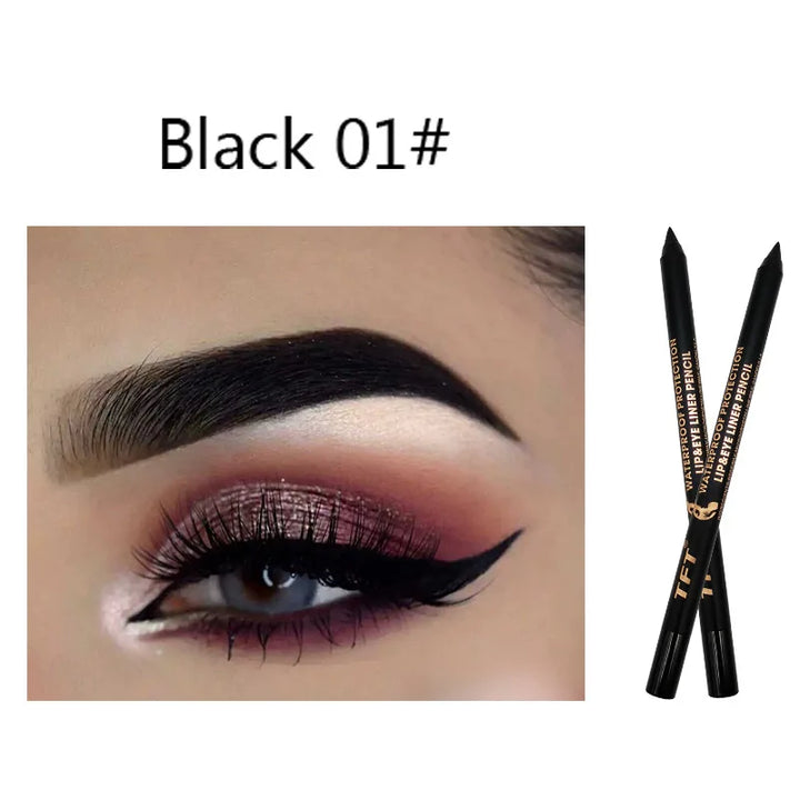 Long Lasting Eyeliner Pencil Colourful Pigment Waterproof Blue Black White Color Gel Eye Liner Pen Makeup Eye Beauty Cosmetics - Total Trends Fusion