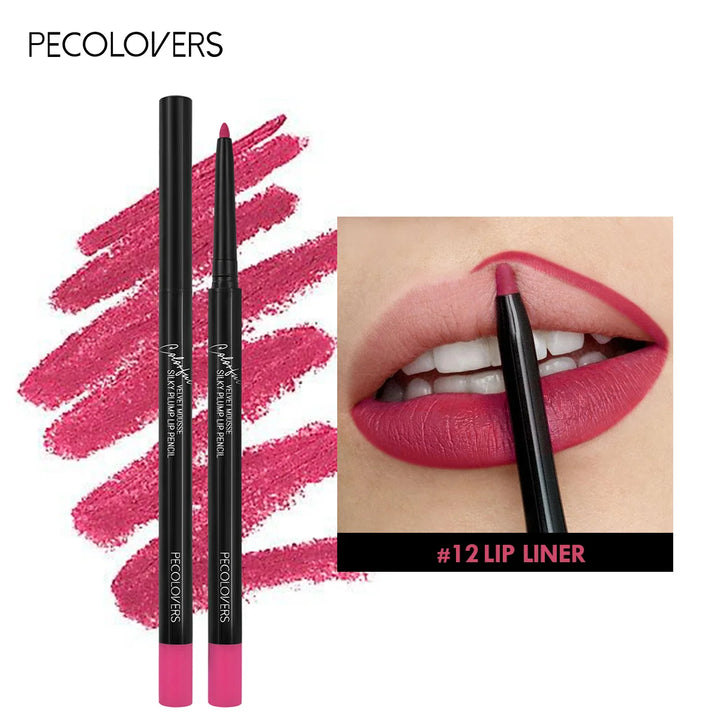 Waterproof Matte Lipliner Pencil Red Contour Tint Lipstick Long Lasting Non-stick Cup Moisturising Lips Makeup
