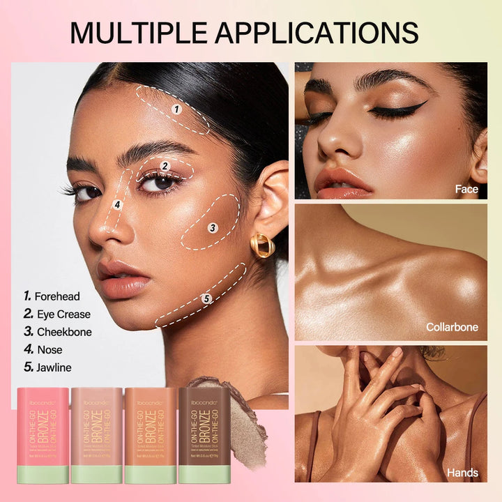 "Functional Blush Stick | Waterproof Cream Blusher for Brightening Skin Tone"