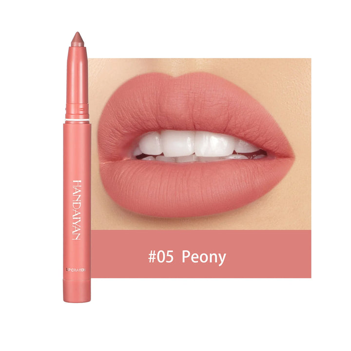Handaiyan 12 Colors Lip Liner Matte Waterproof Velvet Nude Lipstick Pencil Sexy Red Brown Pigments Makeup Long Lasting - Total Trends Fusion