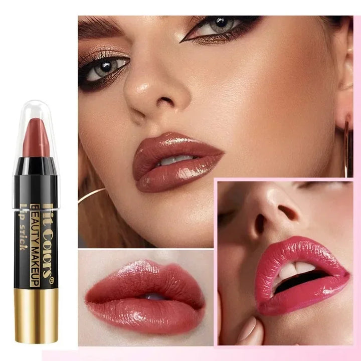 "Easy Coloring Gloss Lipstick | High-Pigment, Waterproof & Moisturizing"