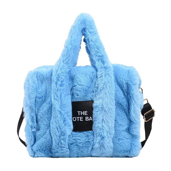 JIAERDi Casual Fur Tote Bag For Women Luxury Handbag  Autumn Winter Plush Messenger Bag Harajuku Aesthetic Shopper Bag Female