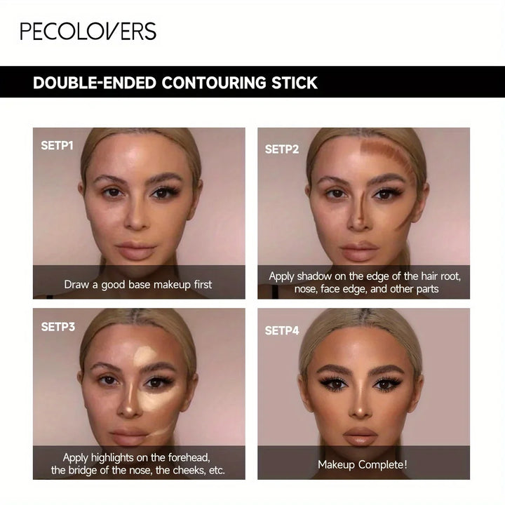 "Double Head Highlight & Contour Stick | Waterproof Concealer Pen"
