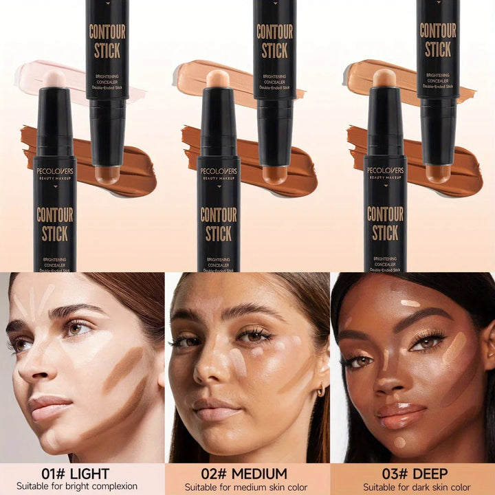 "Double Head Highlight & Contour Stick | Waterproof Concealer Pen"