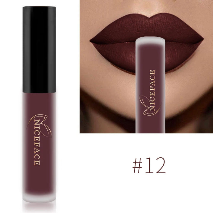 Waterproof Matte Lipgloss Lasting Nude Liquid Lipstick Cosmetic Women Lip Tint Makeup Lip Stain