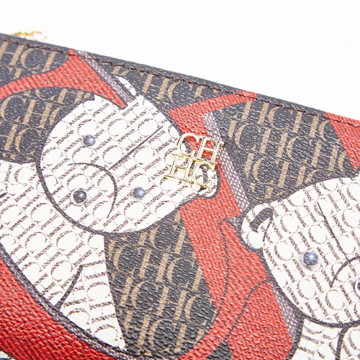 CHCH Women's Wallet Fashion Letter Cartoon Pattern Classic Retro Long Storage Wallet PVC Material Women's Wallet - Total Trends Fusion