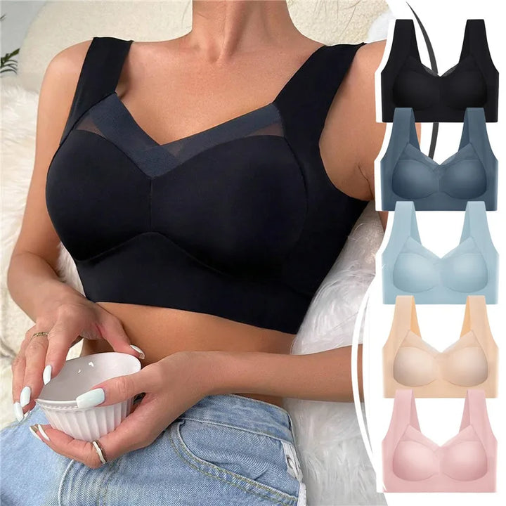 Fashion Sexy Seamless Plus Size Bra Push Up Sports Brassiere Women's Lace Underwear Wireless Yoga Top Woman No Steel Ring Bras