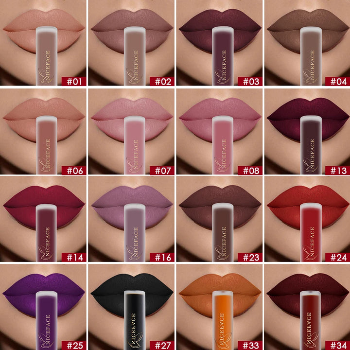 Waterproof Matte Lipgloss Lasting Nude Liquid Lipstick Cosmetic Women Lip Tint Makeup Lip Stain