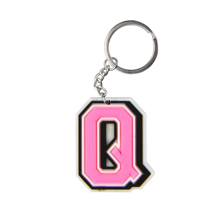 1pcs Cute Cartoon Pink Keychains Boys Girls A-Z Keyrings Kids Alphabet Key Chains Letter Key Rings For Birthday Gifts - Total Trends Fusion