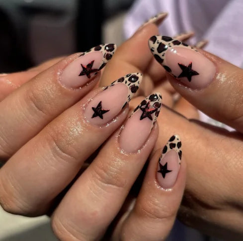 "Pink French 3D Bowknot Press-On Nails | Short Square Fashion False Nails"