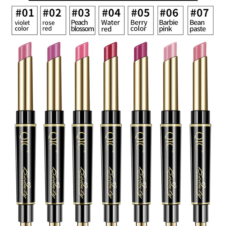 2 IN 1 Lip Liner Waterproof Matte Lipstick Pencil Sexy Red Long Lasting Lipliner Makeup Cosmetics