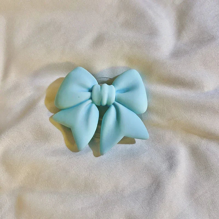 Cute Plain Macaron Color Bow-knot Smart Tok Universal Phone Holder  Phone Bracket GripTok Stand Socket Lazy Bracket