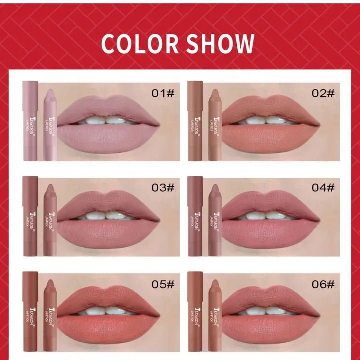 Matte velvet lipstick does not fade, does not stick to cup lipstick lipstick moisturizing lipstick pen nude earth red lipstick p