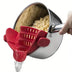 1pc Adjustable Silicone Clip-On Strainer for Pots, Pans, and Bowls - Handheld Drainer for Noodles, Pasta - Total Trends Fusion