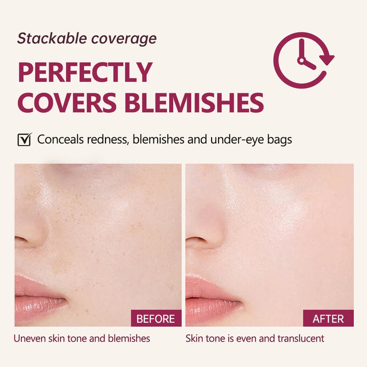 Semi-Matte CC Cream Cushion – Natural Concealer & Long-Lasting Foundation