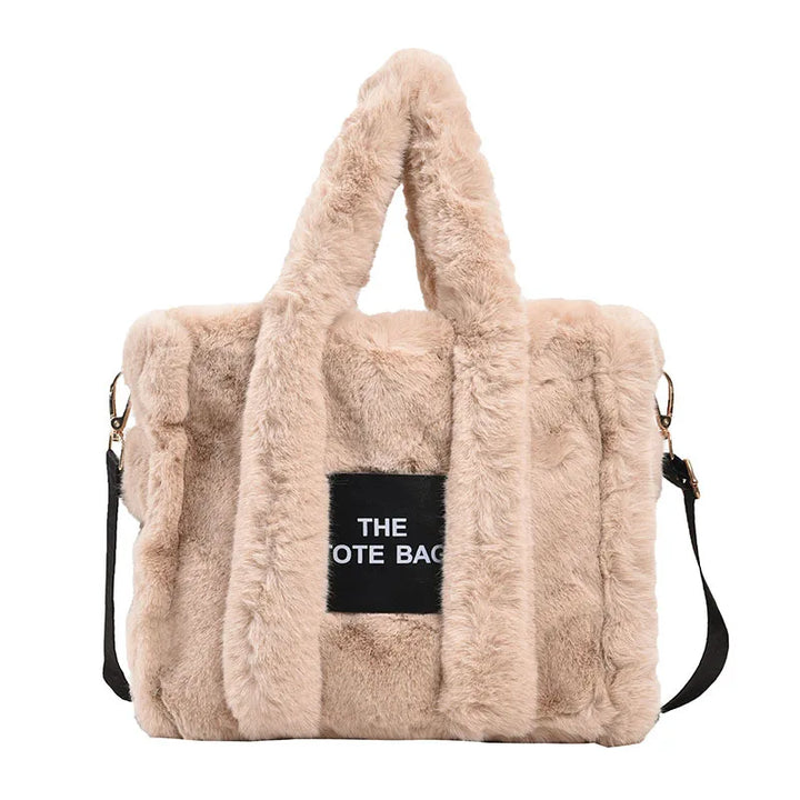 JIAERDi Casual Fur Tote Bag For Women Luxury Handbag  Autumn Winter Plush Messenger Bag Harajuku Aesthetic Shopper Bag Female