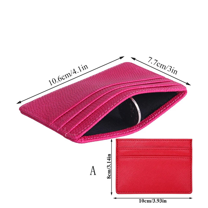 Portable Double Sided Lizard Pattern Card Wallet Id Holders Porte Carte Women Men Slim Wallet Change Purse Travel Wallet Holder